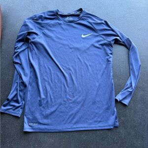 Nike Men's Long Sleeve Blue Tee
